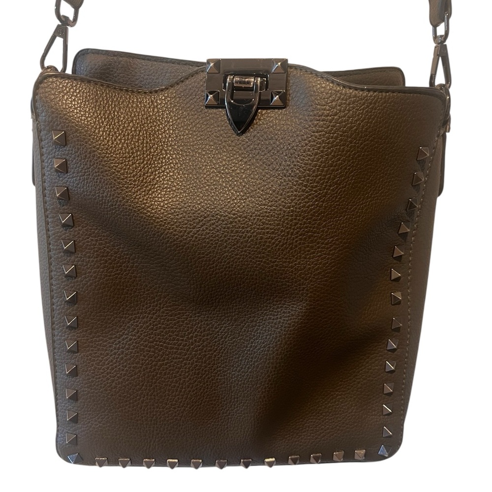 Olive Green Studded Shoulder Bag